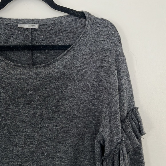 Zara Ruffle Sleeve Sweater - Picture 3 of 5